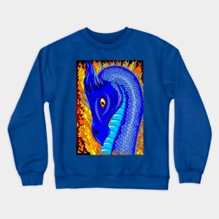 Blue fire dragon Crewneck Sweatshirt